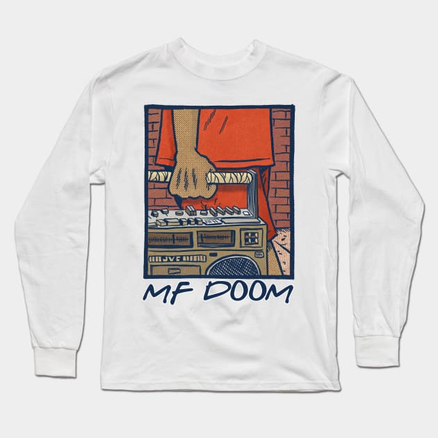 MF DOOM / Retro Fan Art Design Long Sleeve T-Shirt by DankFutura